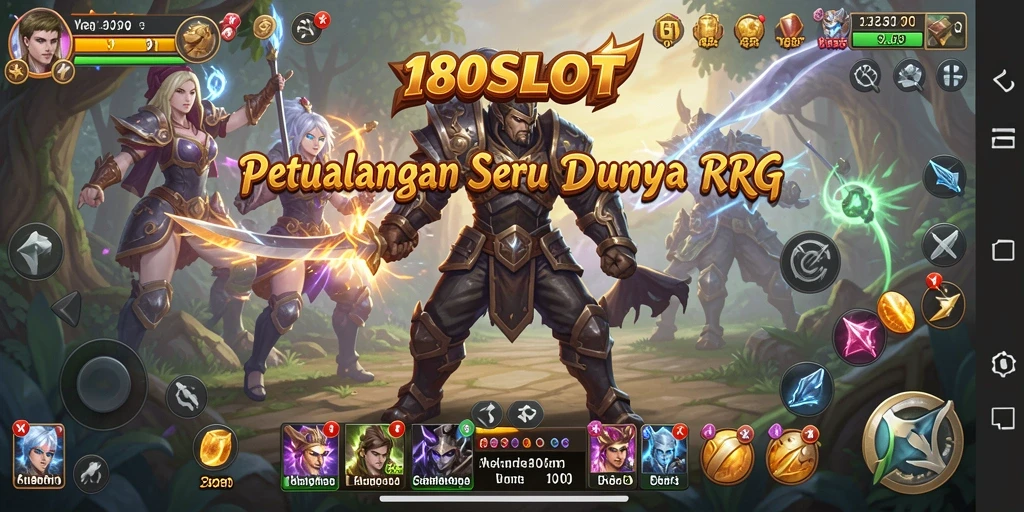Screenshot gameplay <strong>180SLOT</strong> menampilkan karakter yang sedang beraksi di dunia RPG.