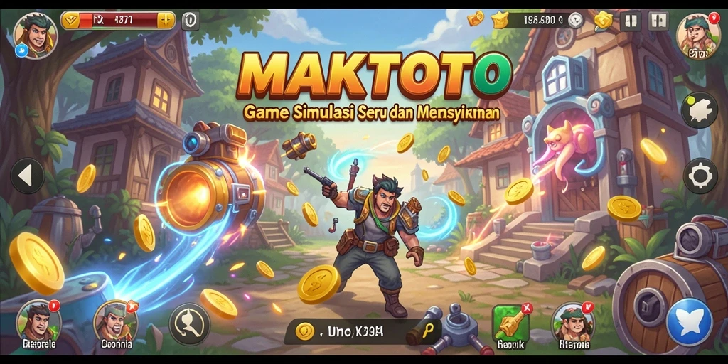 Tampilan gameplay MAKTOTO dengan interaksi yang menarik.